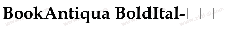 BookAntiqua BoldItal字体转换